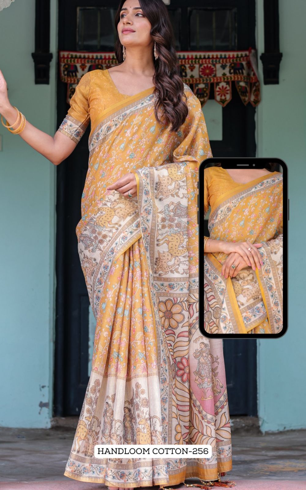 Almirah Handloom Fancy Cotton Saree Collection — Wholesale Sarees, Vardan Ethnic wholesale from Surat — view 7