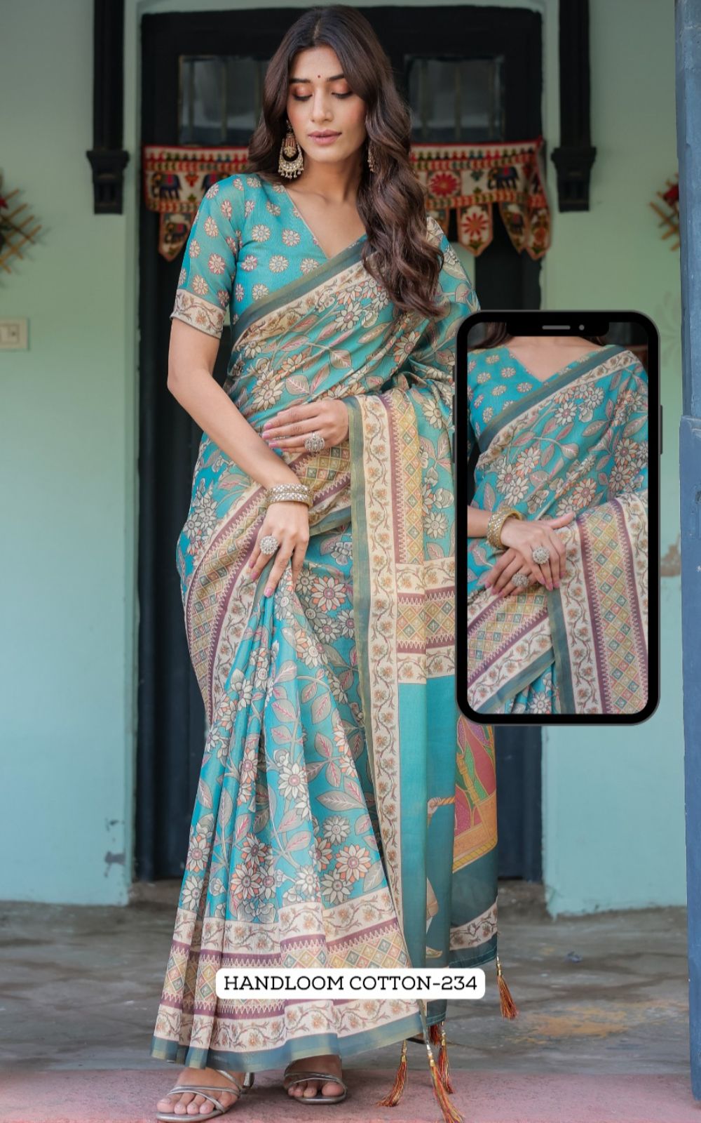 Almirah Handloom Fancy Cotton Saree Collection — Wholesale Sarees, Vardan Ethnic wholesale from Surat — view 29