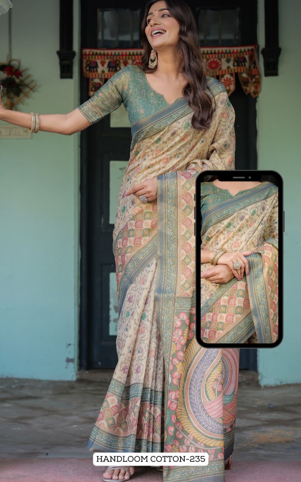 Almirah Handloom Fancy Cotton Saree Collection — Wholesale Sarees, Vardan Ethnic wholesale from Surat — view 28