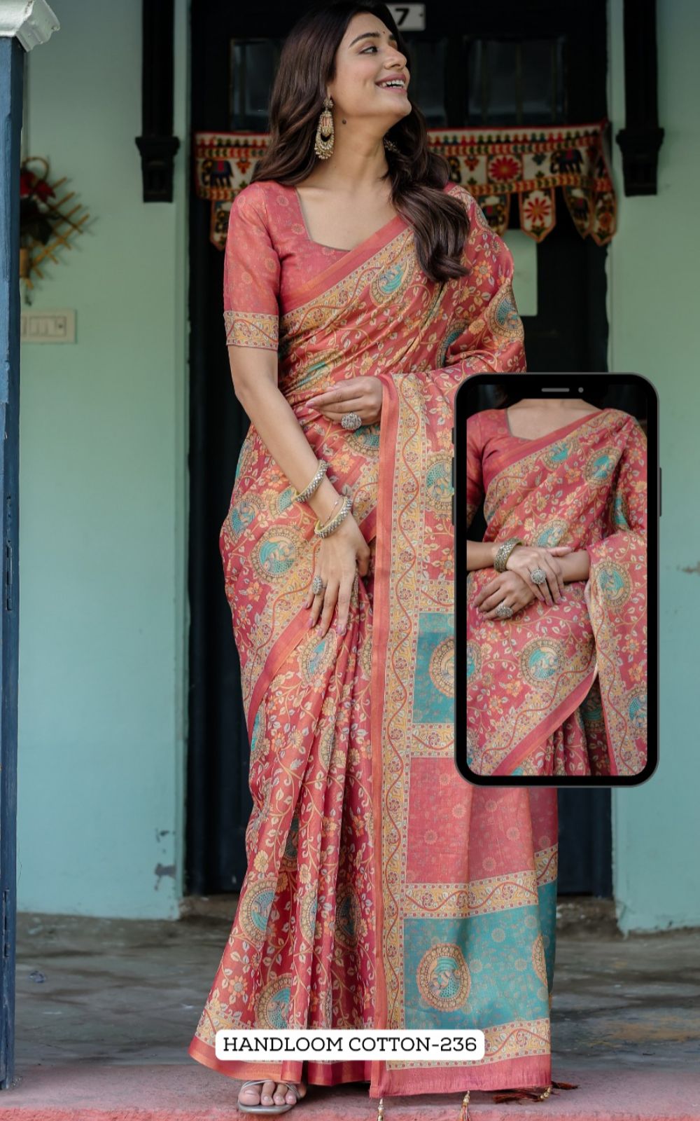 Almirah Handloom Fancy Cotton Saree Collection — Wholesale Sarees, Vardan Ethnic wholesale from Surat — view 27