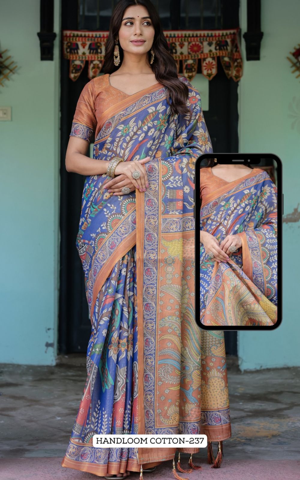 Almirah Handloom Fancy Cotton Saree Collection — Wholesale Sarees, Vardan Ethnic wholesale from Surat — view 26