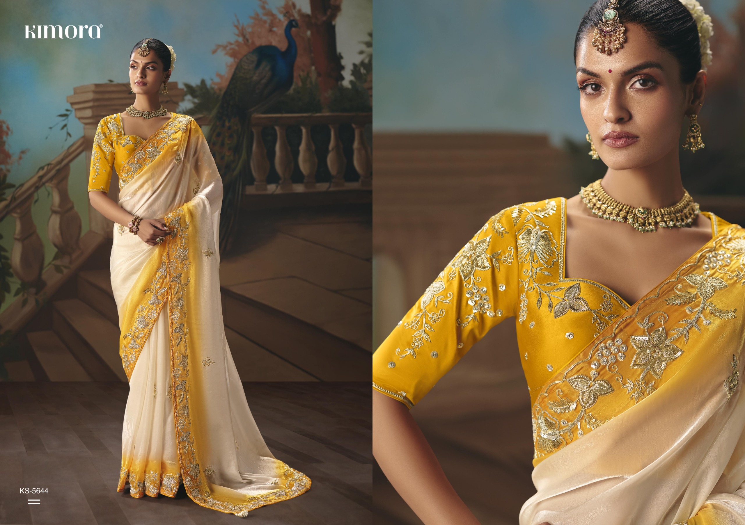 Kimora 5644 Colours Designer Saree for Wedding  Party Wear — Wholesale Sarees, MPA wholesale from Surat — view 8