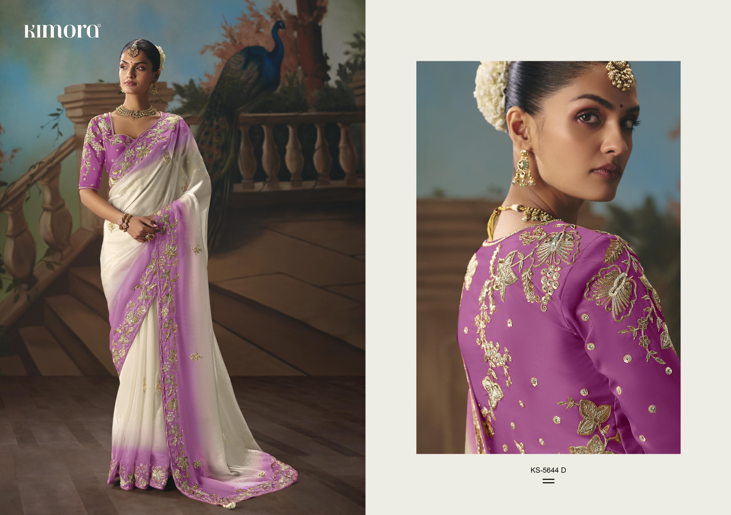 Kimora 5644 Colours Designer Saree for Wedding  Party Wear — Wholesale Sarees, MPA wholesale from Surat — view 5