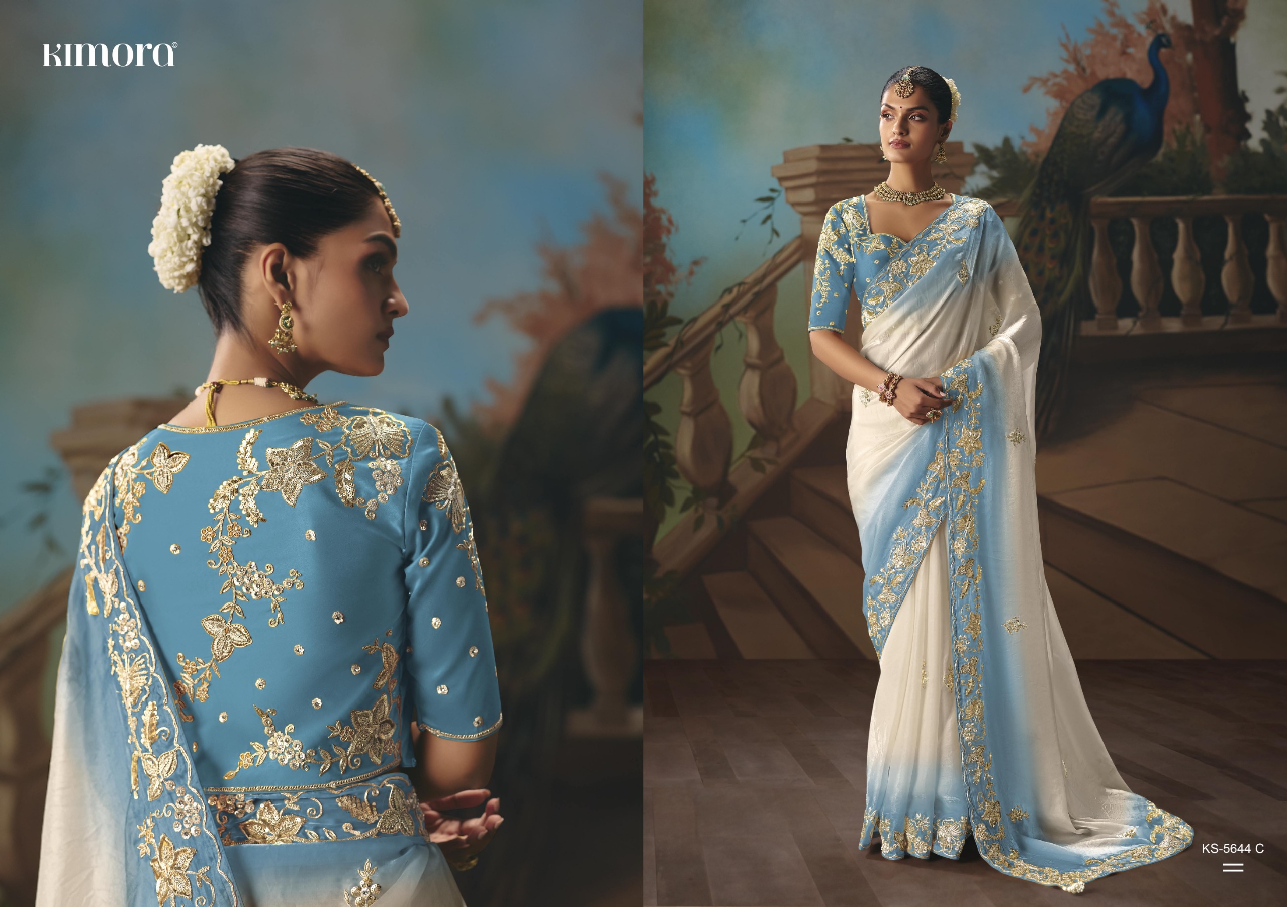 Kimora 5644 Colours Designer Saree for Wedding  Party Wear — Wholesale Sarees, MPA wholesale from Surat — view 4
