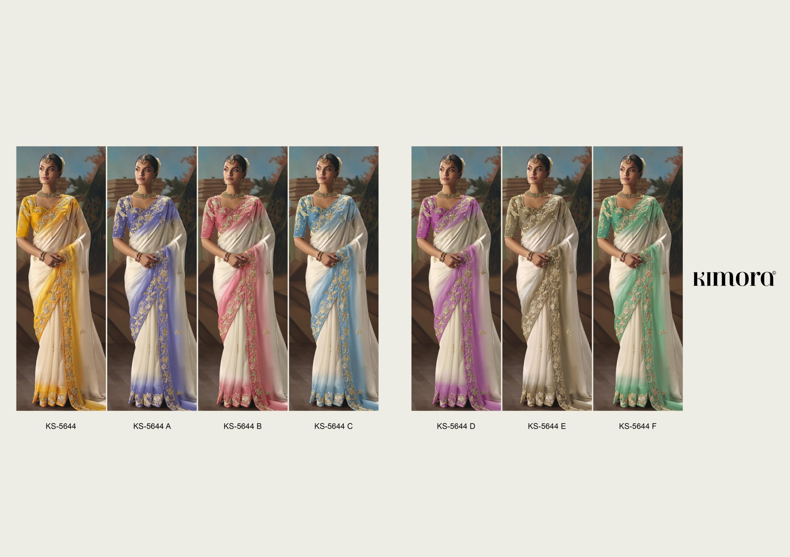 Kimora 5644 Colours Designer Saree for Wedding  Party Wear — Wholesale Sarees, MPA wholesale from Surat — view 2
