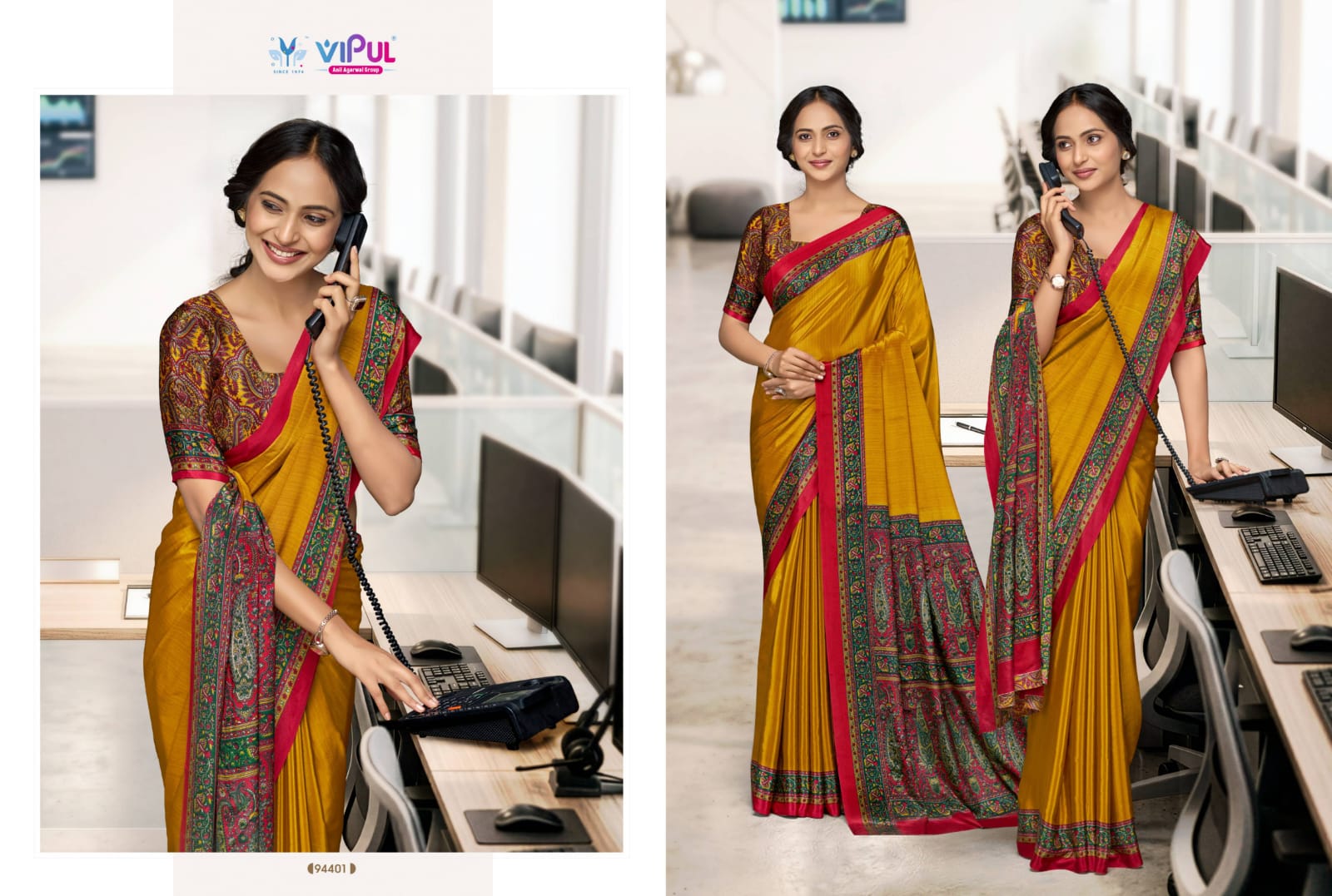 Vipul Saree Smart Silk Vol 07 Uniform Saree Collection — Wholesale Sarees, Vipul wholesale from Surat — view 13