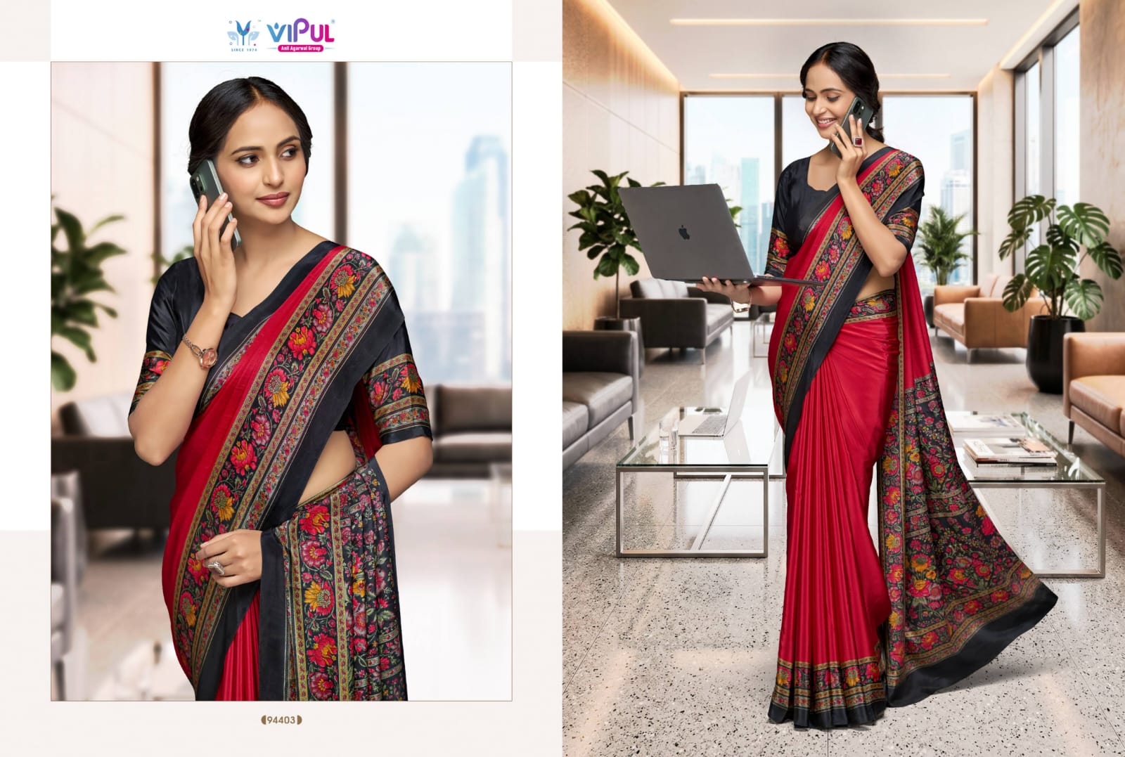 Vipul Saree Smart Silk Vol 07 Uniform Saree Collection — Wholesale Sarees, Vipul wholesale from Surat — view 10