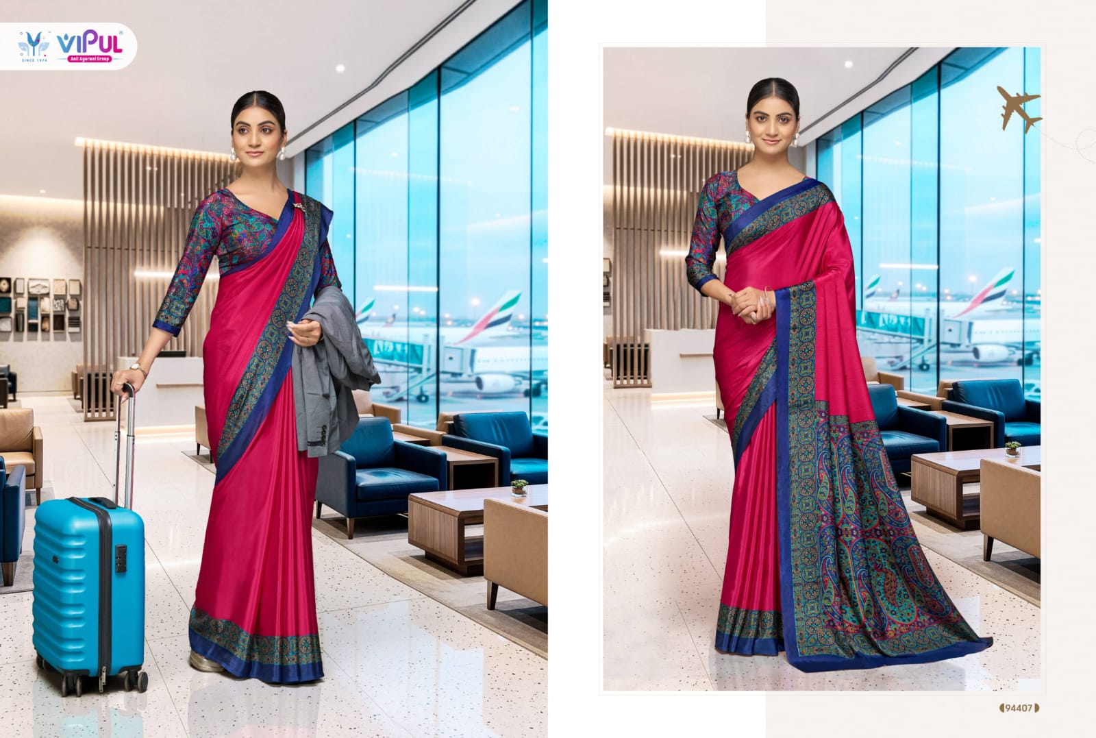 Vipul Saree Smart Silk Vol 07 Uniform Saree Collection — Wholesale Sarees, Vipul wholesale from Surat — view 6