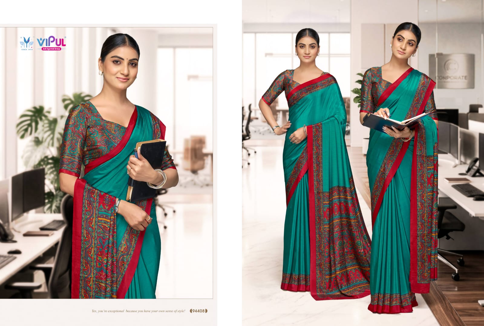 Vipul Saree Smart Silk Vol 07 Uniform Saree Collection — Wholesale Sarees, Vipul wholesale from Surat — view 5