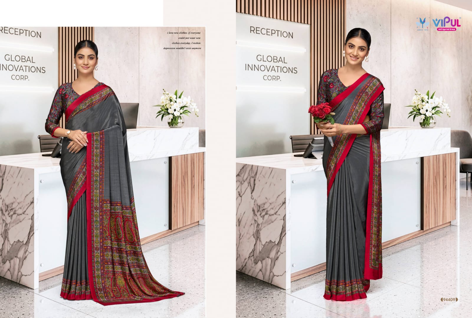 Vipul Saree Smart Silk Vol 07 Uniform Saree Collection — Wholesale Sarees, Vipul wholesale from Surat — view 4