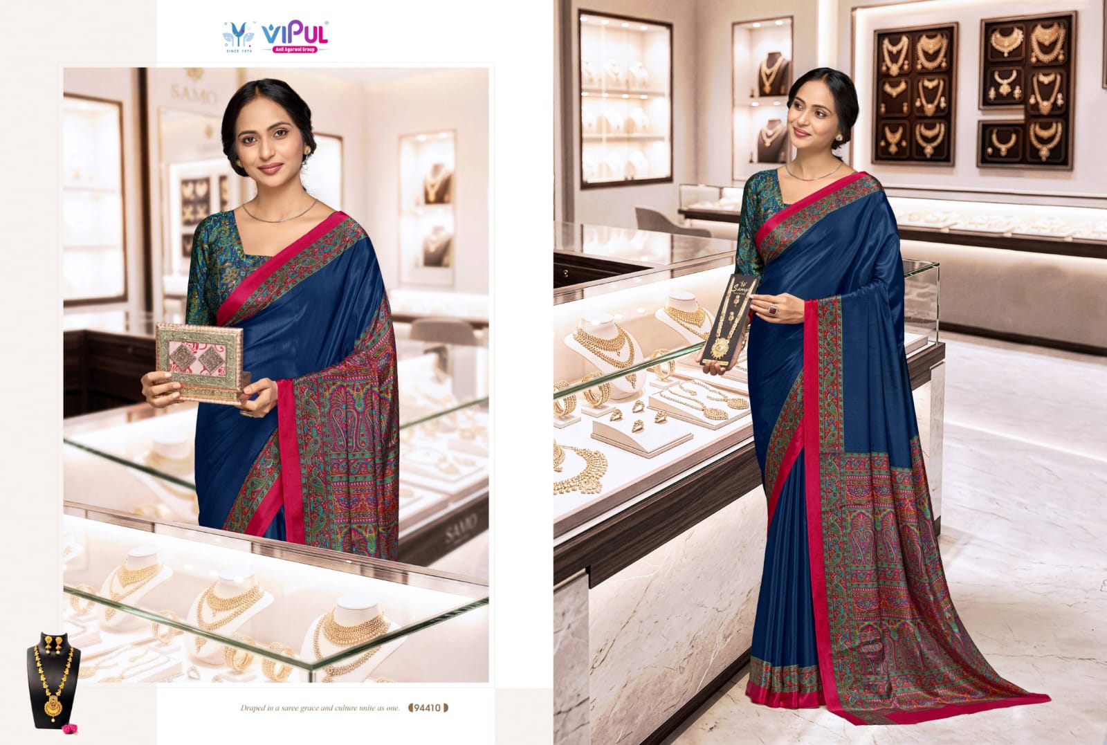 Vipul Saree Smart Silk Vol 07 Uniform Saree Collection — Wholesale Sarees, Vipul wholesale from Surat — view 3