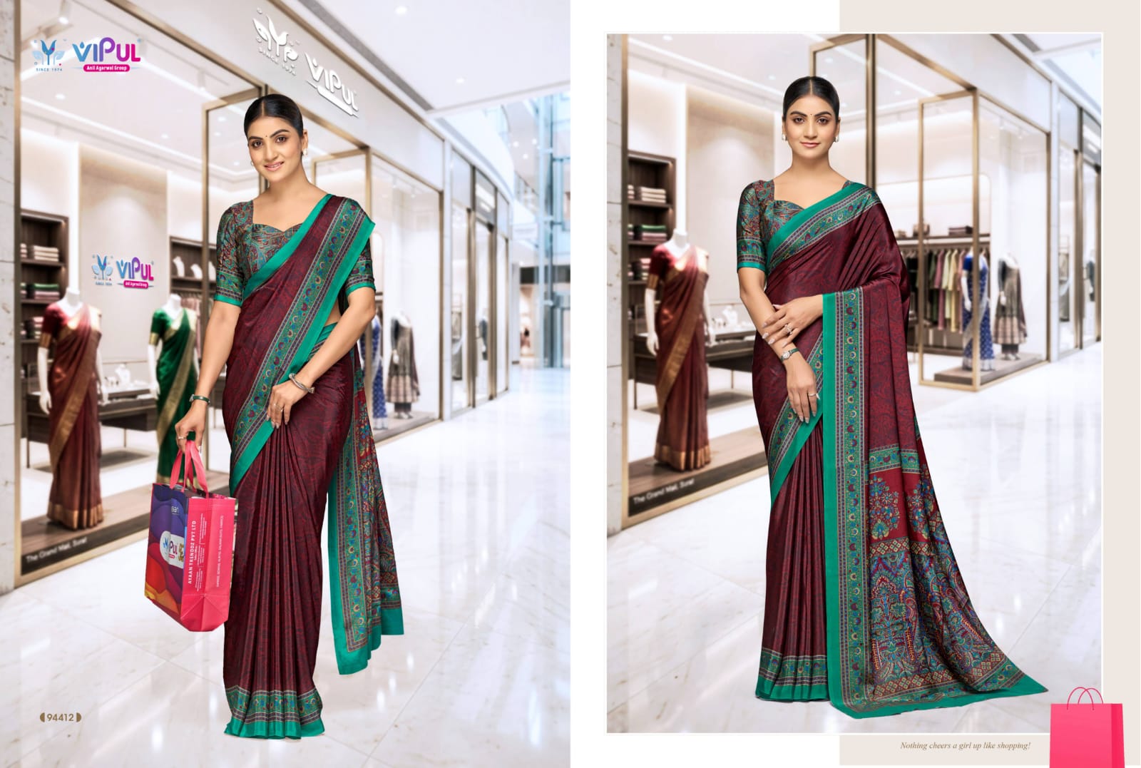 Vipul Saree Smart Silk Vol 07 Uniform Saree Collection — Wholesale Sarees, Vipul wholesale from Surat — view 2