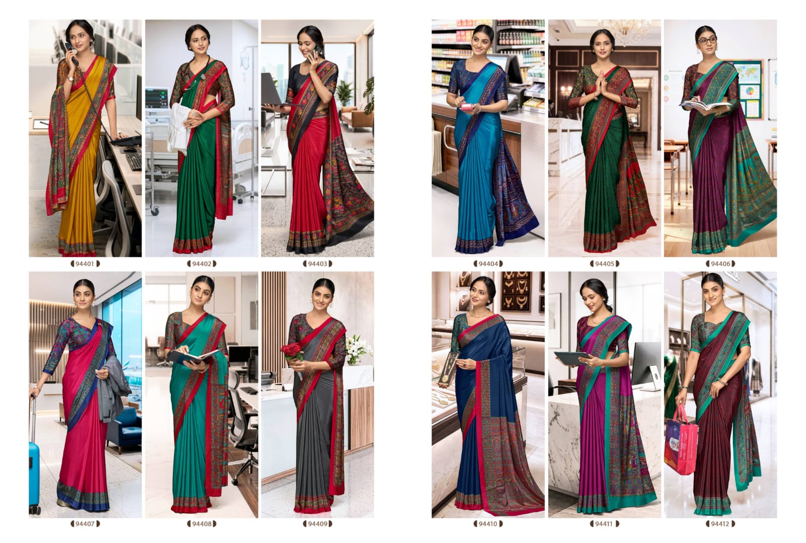 Vipul Saree Smart Silk Vol 07 Uniform Saree Collection — Wholesale Sarees, Vipul wholesale from Surat — view 14