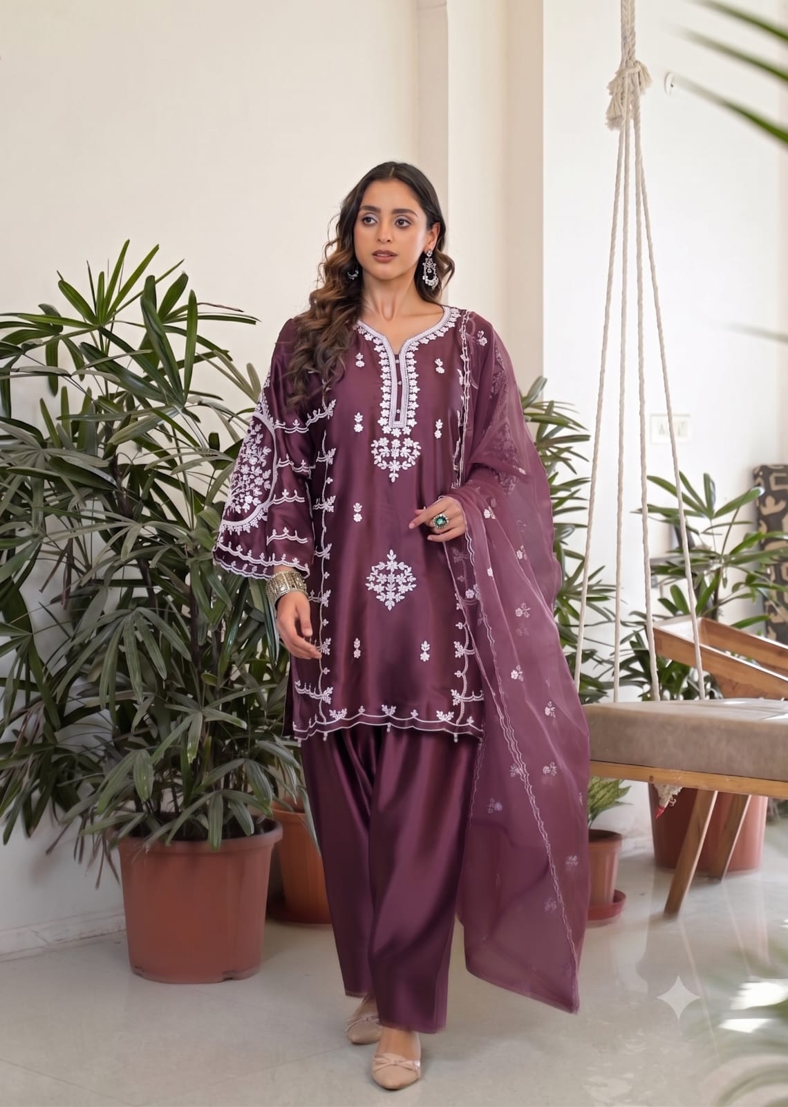 Afsana Aurika Satin Embroidered Salwar Kameez Collection — Wholesale Readymade Suit, Afsana wholesale from Surat — view 3