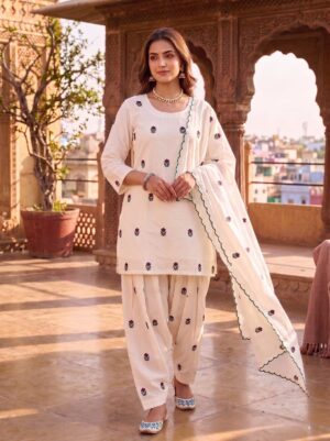 Afsana Cotton Candy Cotton Embroidered Readymade Salwar Suit