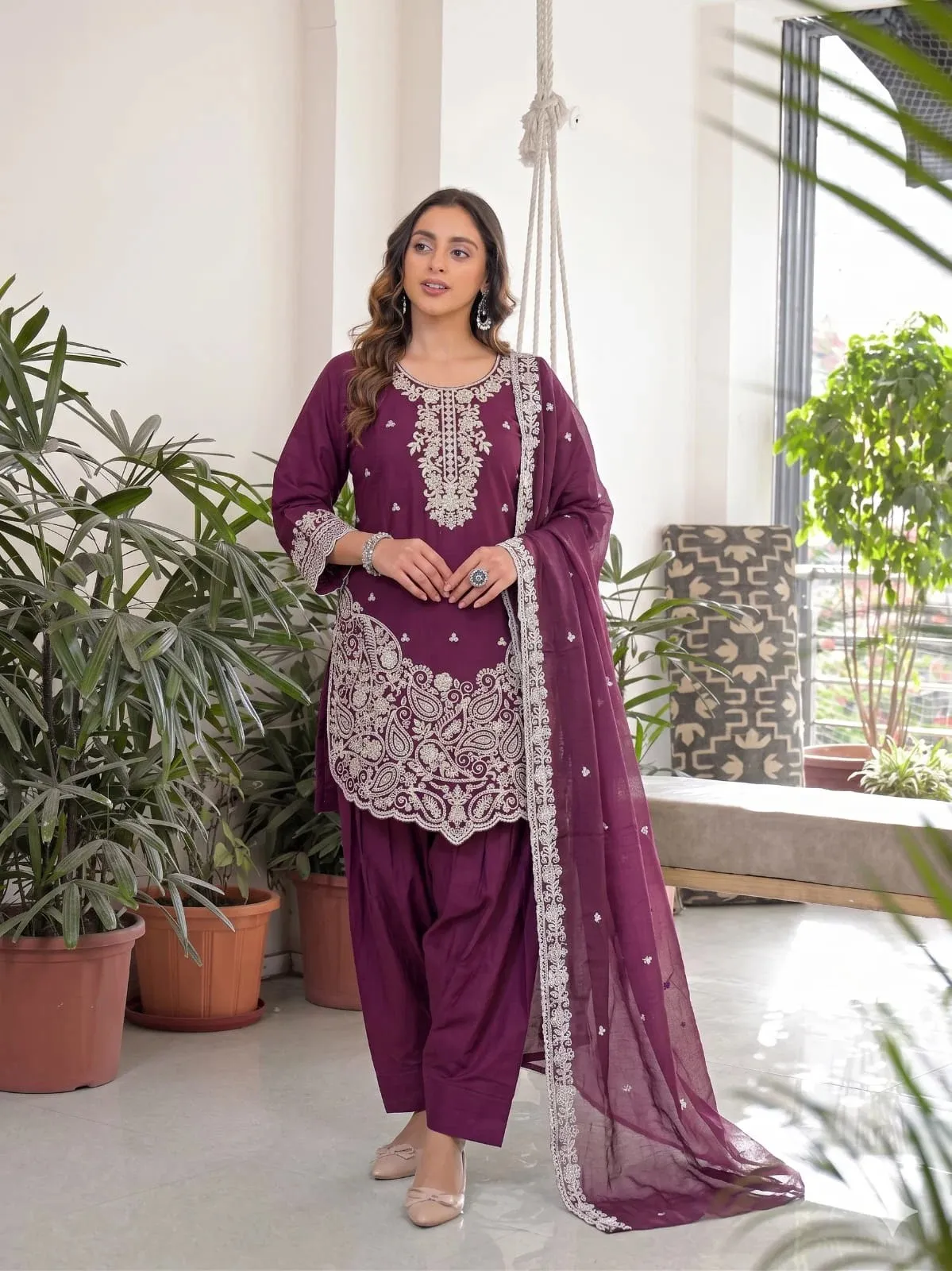 Afsana Girija Barlin Cotton Embroidered Salwar Kameez — Wholesale Readymade Pakistani Suits, Afsana wholesale from Surat — view 1