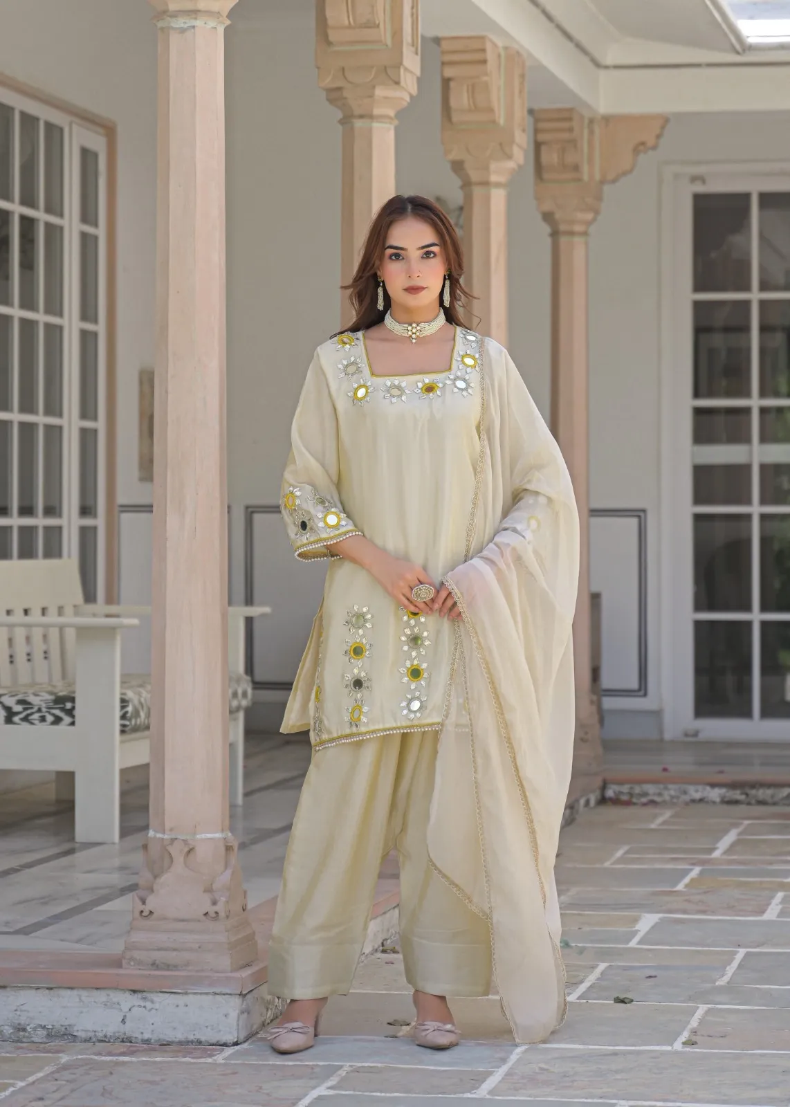 Afsana Ishwari Farshi Readymade Designer Salwar Suit Collection — Wholesale Salwar Suits, Afsana wholesale from Surat — view 1