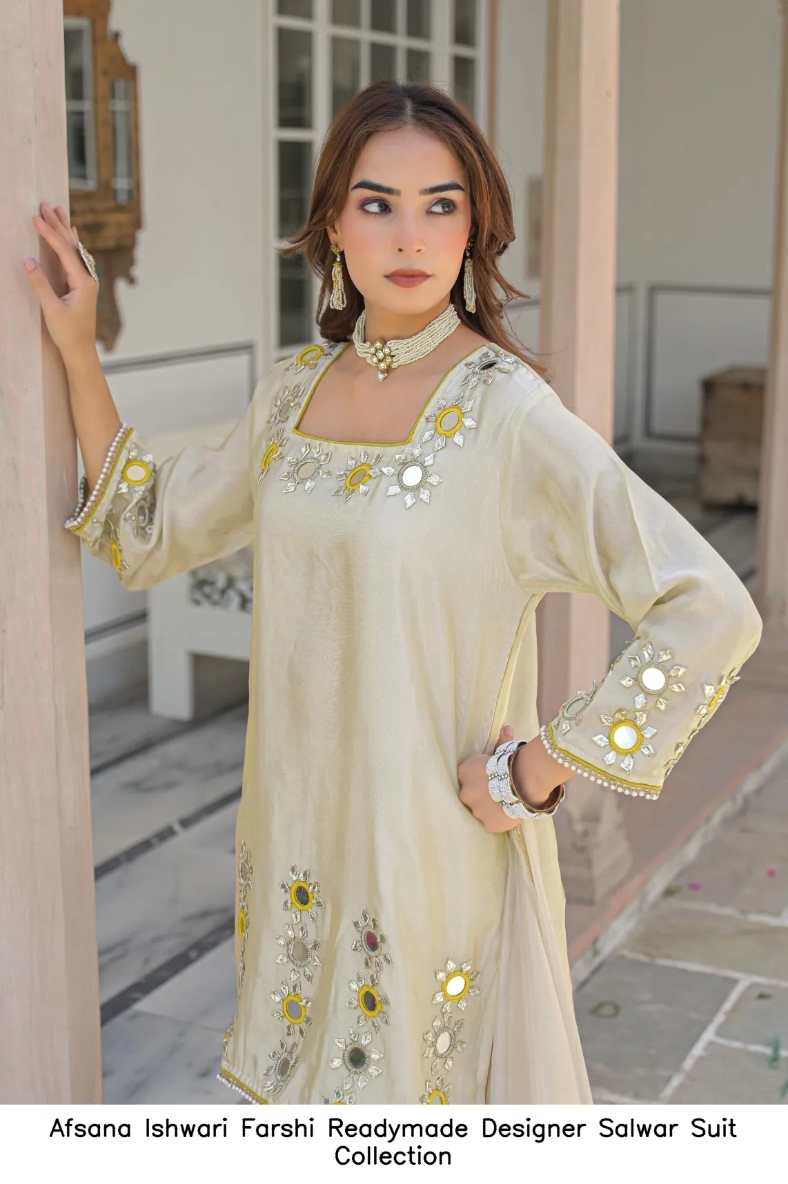 Afsana Ishwari Farshi Readymade Designer Salwar Suit Collection — Wholesale Salwar Suits, Afsana wholesale from Surat — view 4
