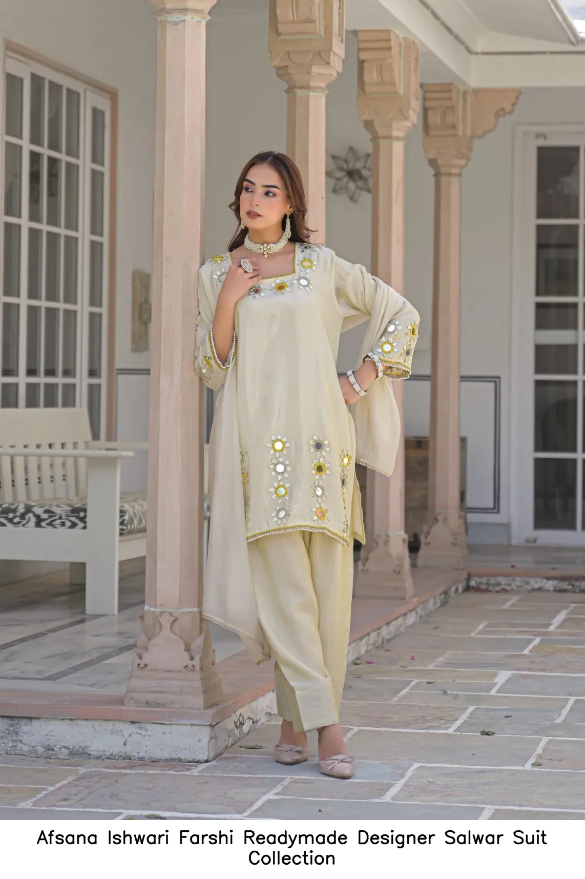 Afsana Ishwari Farshi Readymade Designer Salwar Suit Collection — Wholesale Salwar Suits, Afsana wholesale from Surat — view 6