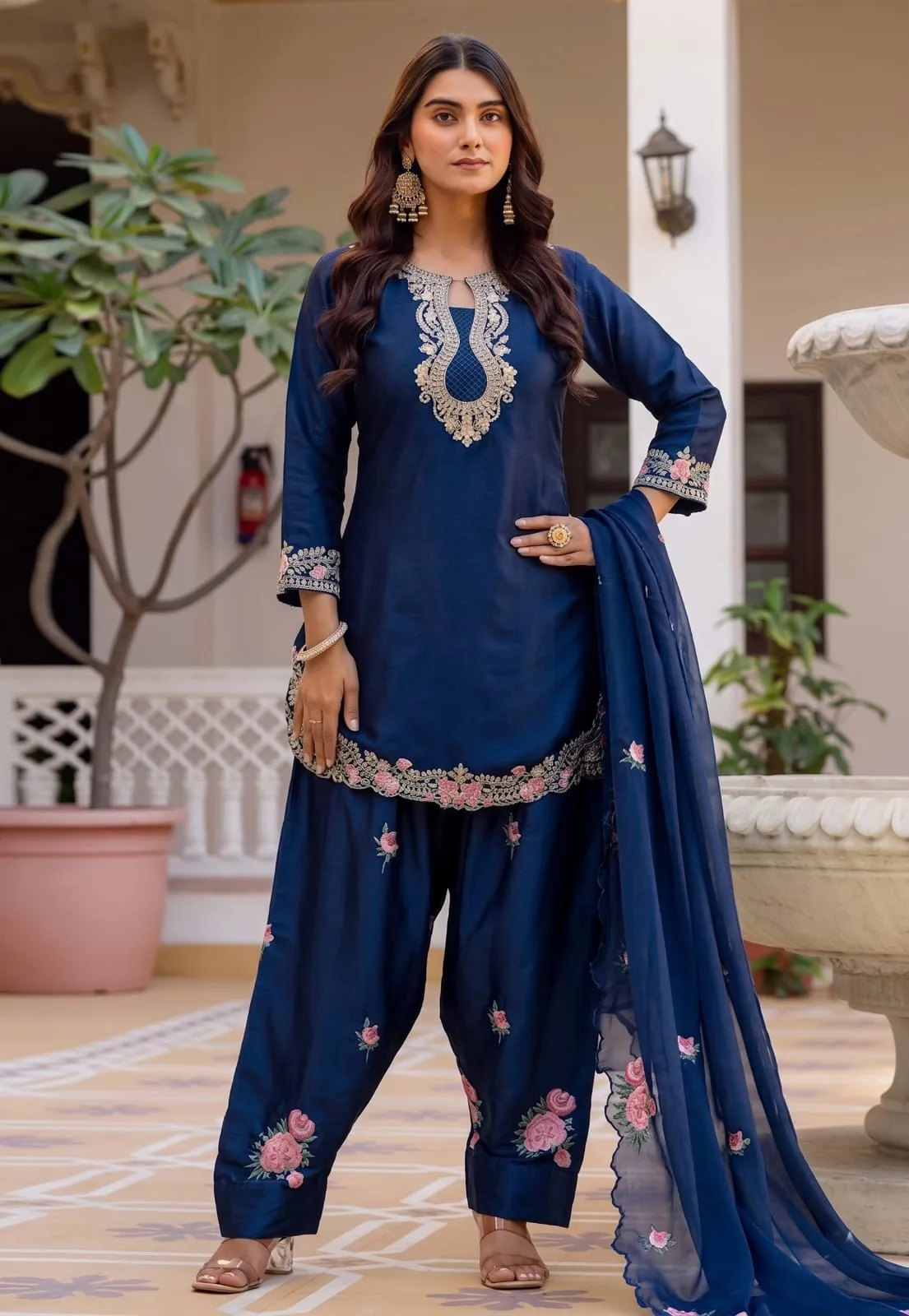 Afsana White Hans Cotton Embroidered Salwar Suit — Wholesale Readymade Pakistani Suits, Afsana wholesale from Surat — view 1