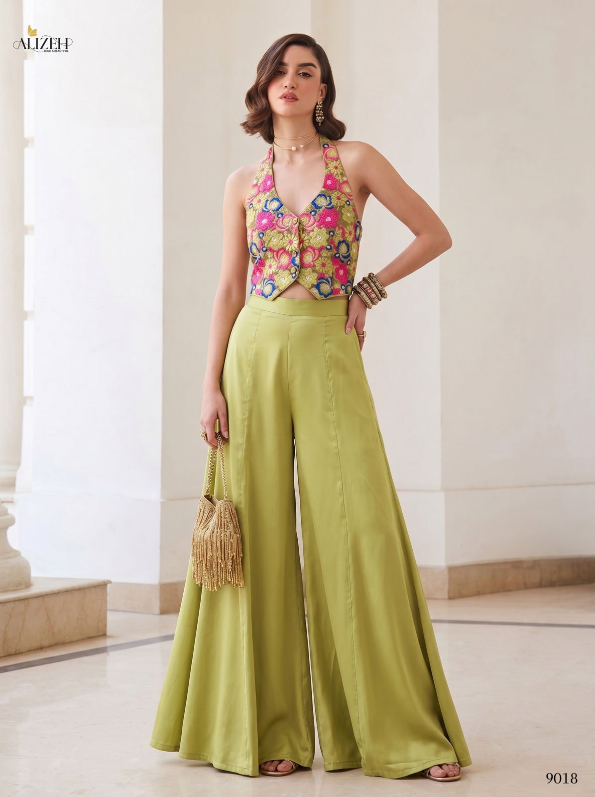Alizeh 9017 And 9018 Soft Silk Designer Indo Western Collection — Singles, Alizeh wholesale from Surat — view 9