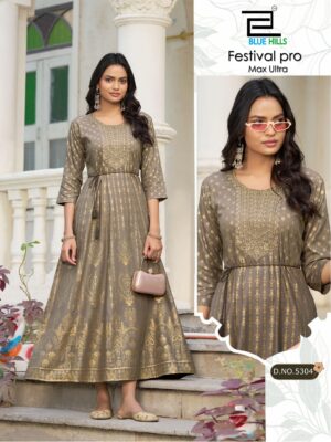 Blue Hills Festival Pro Max Ultra Rayon Anarkali Gown