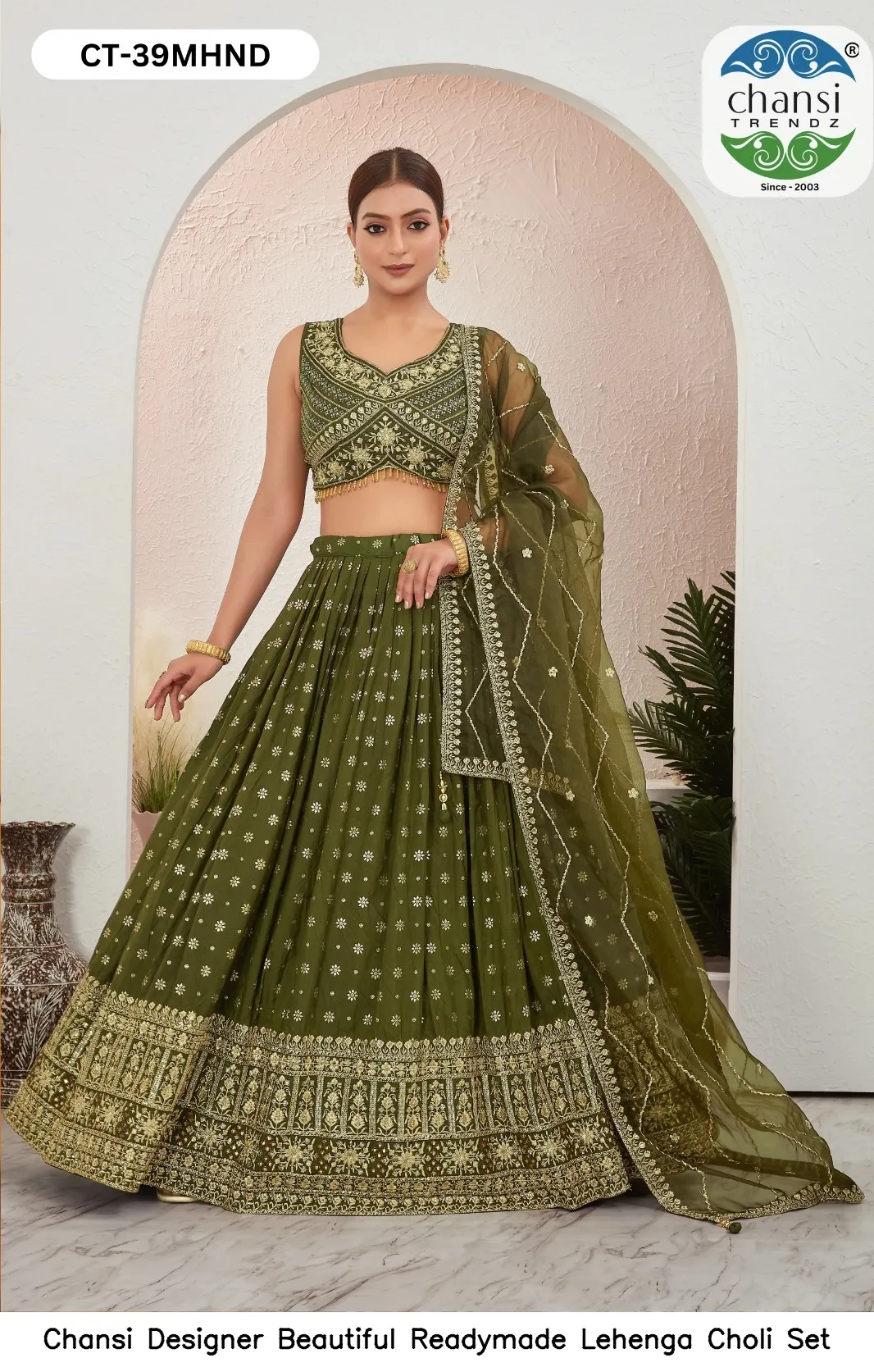 Chansi Designer Beautiful Readymade Lehenga Choli Set — Wholesale Lehenga, Chansi wholesale from Surat - Gallery Image 13