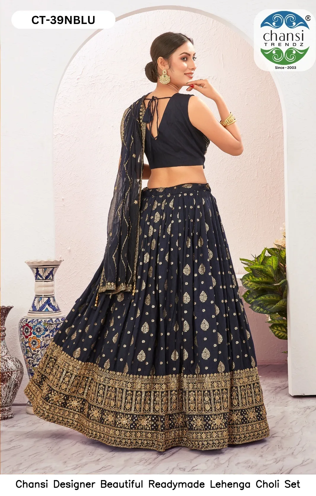 Chansi Designer Beautiful Readymade Lehenga Choli Set — Wholesale Lehenga, Chansi wholesale from Surat — view 14