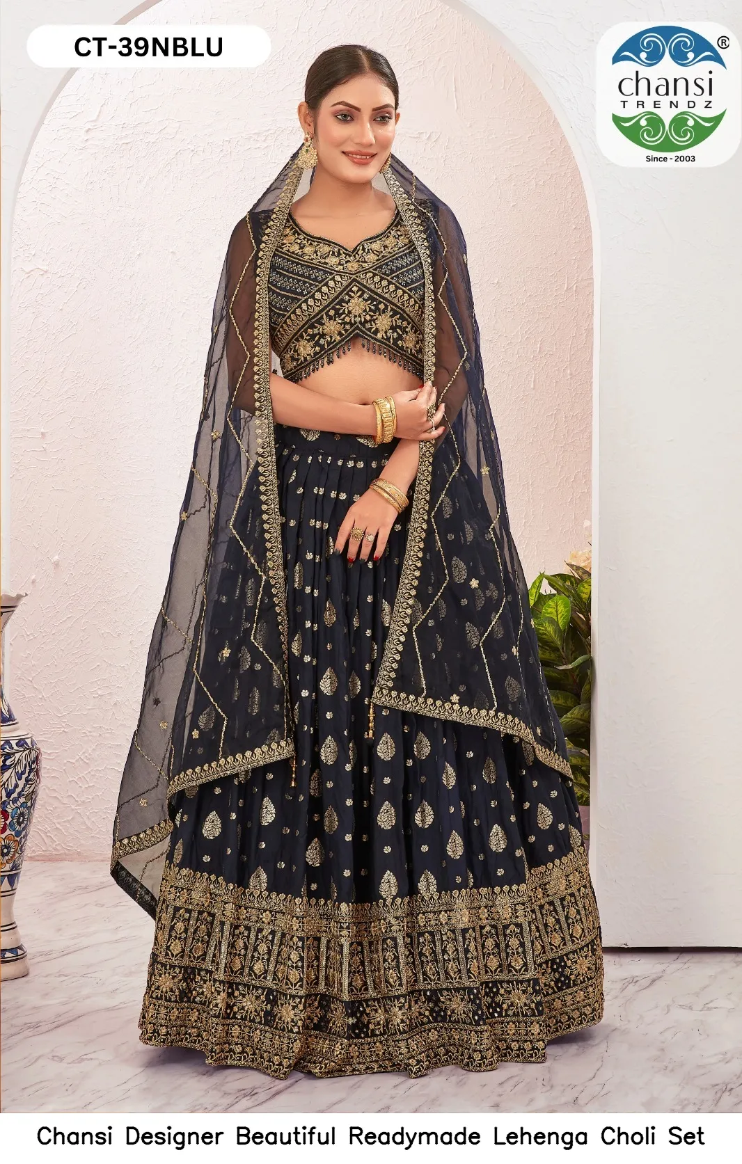 Chansi Designer Beautiful Readymade Lehenga Choli Set — Wholesale Lehenga, Chansi wholesale from Surat - Gallery Image 2