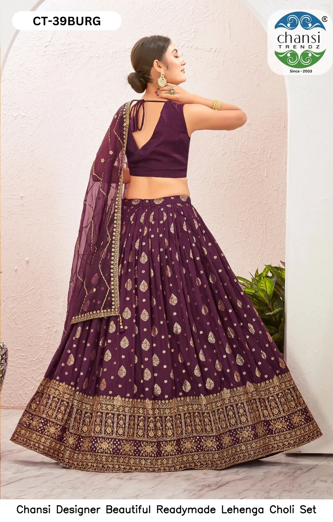 Chansi Designer Beautiful Readymade Lehenga Choli Set — Wholesale Lehenga, Chansi wholesale from Surat - Gallery Image 3