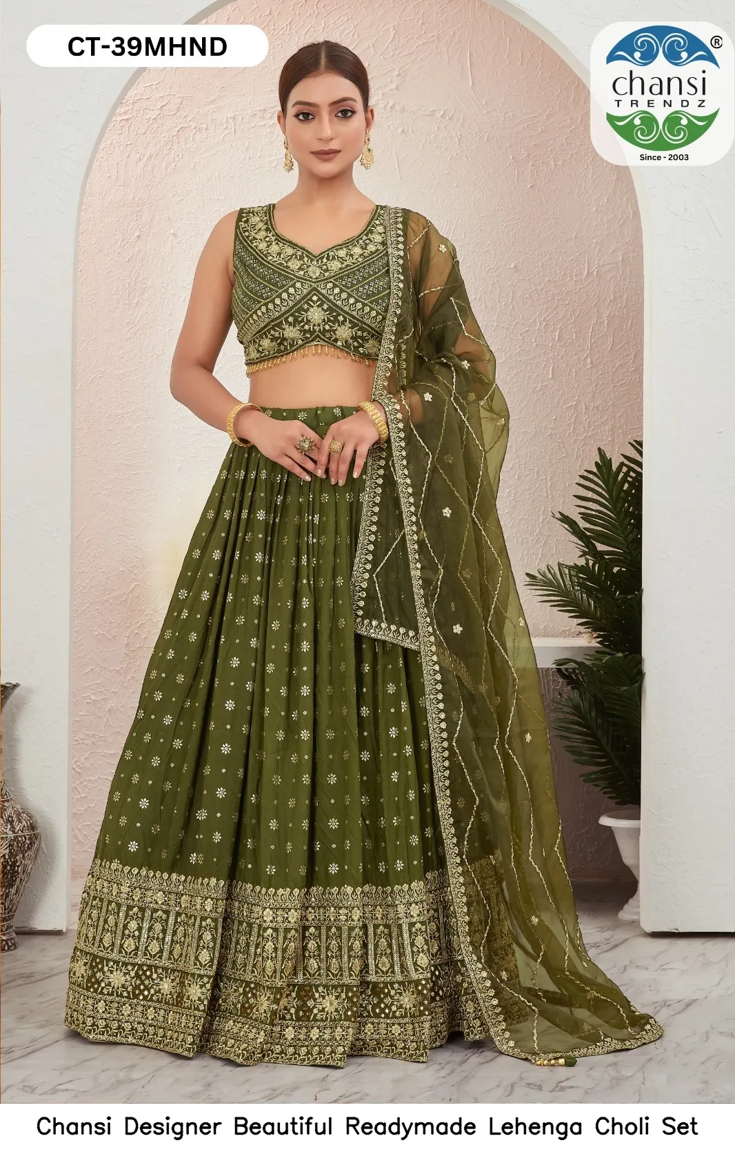Chansi Designer Beautiful Readymade Lehenga Choli Set — Wholesale Lehenga, Chansi wholesale from Surat - Gallery Image 4
