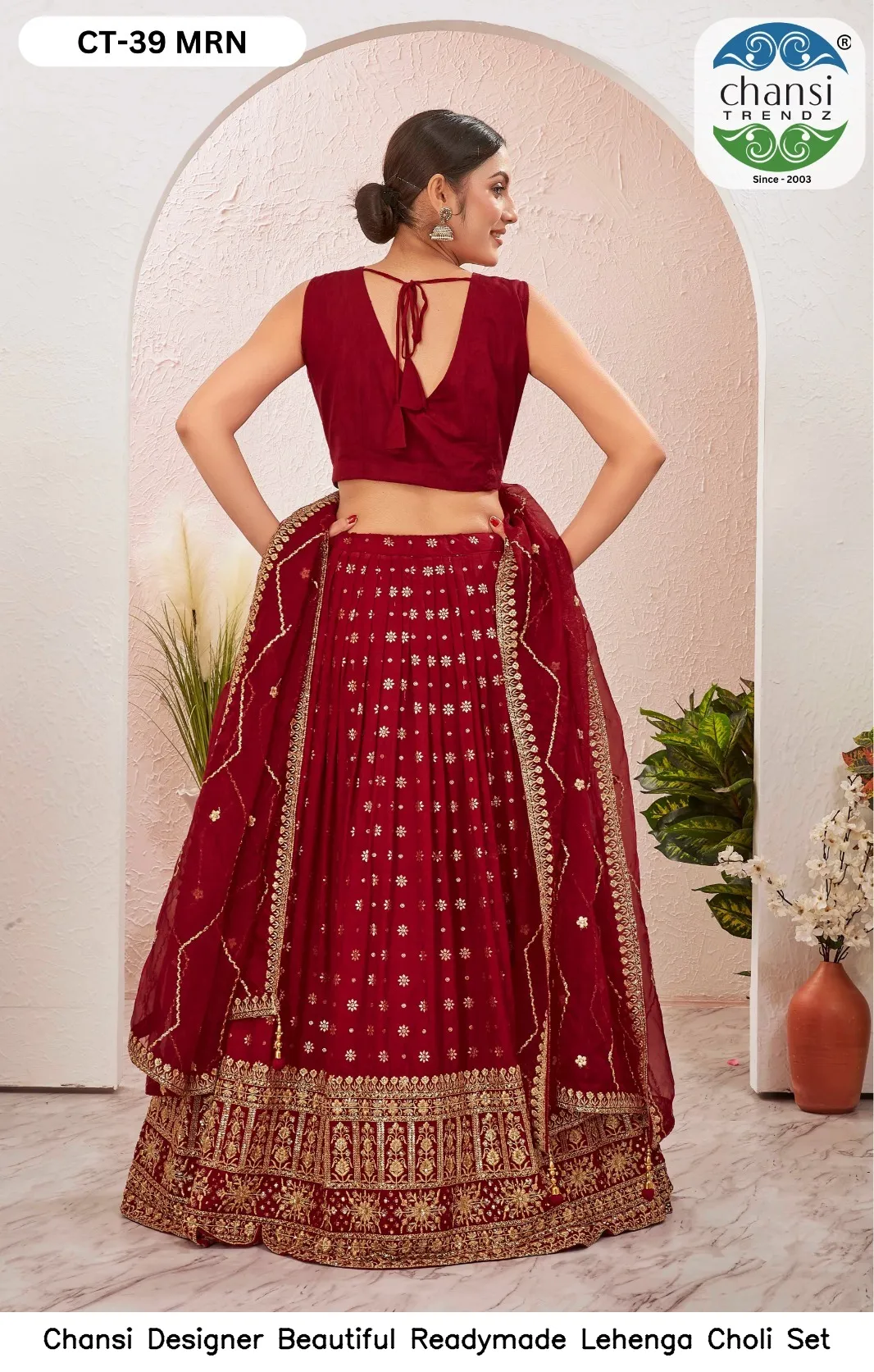 Chansi Designer Beautiful Readymade Lehenga Choli Set — Wholesale Lehenga, Chansi wholesale from Surat - Gallery Image 9