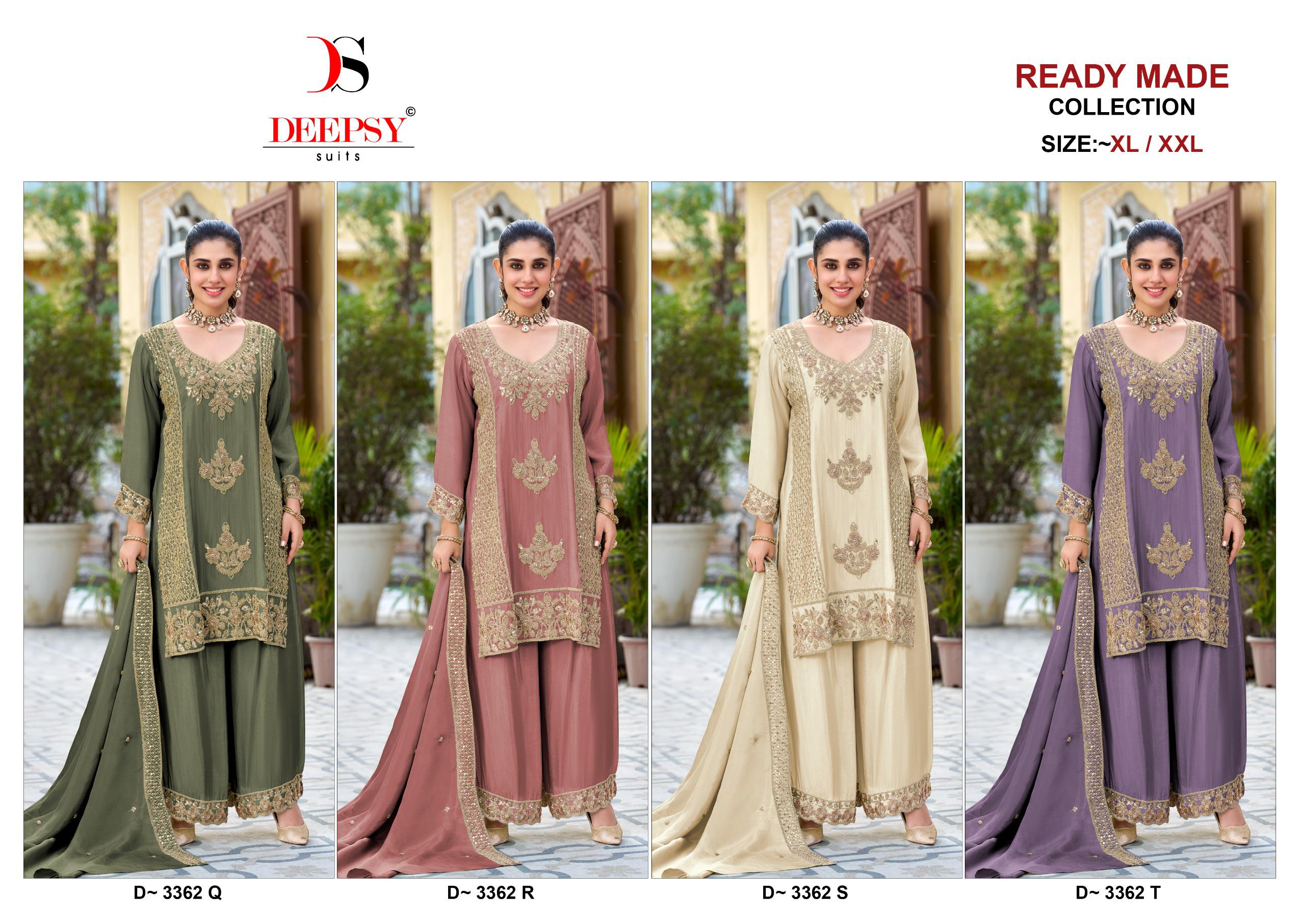 Deepsy D 3362 Q To T Readymade Viscose Silk Salwar Kameez — Wholesale Pakistani Suits, MPA wholesale from Surat — view 3