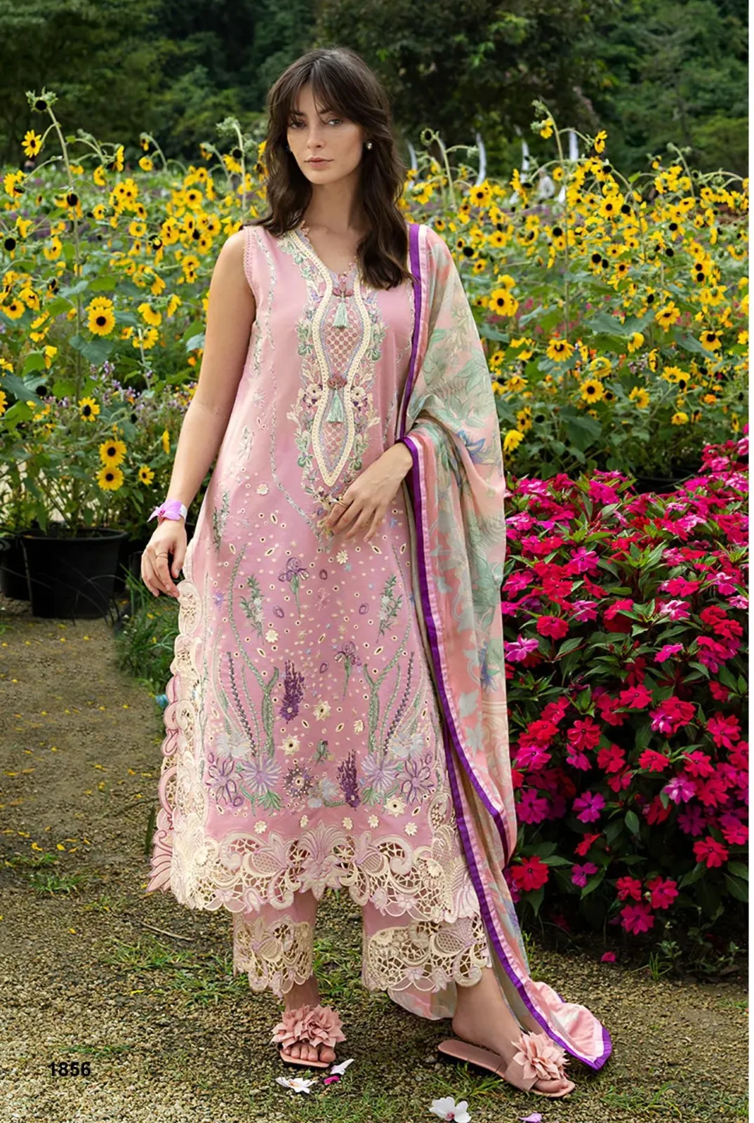Deepsy Mushq Vol 3 Lawn Cotton Dupatta Embroidered Salwar Suit