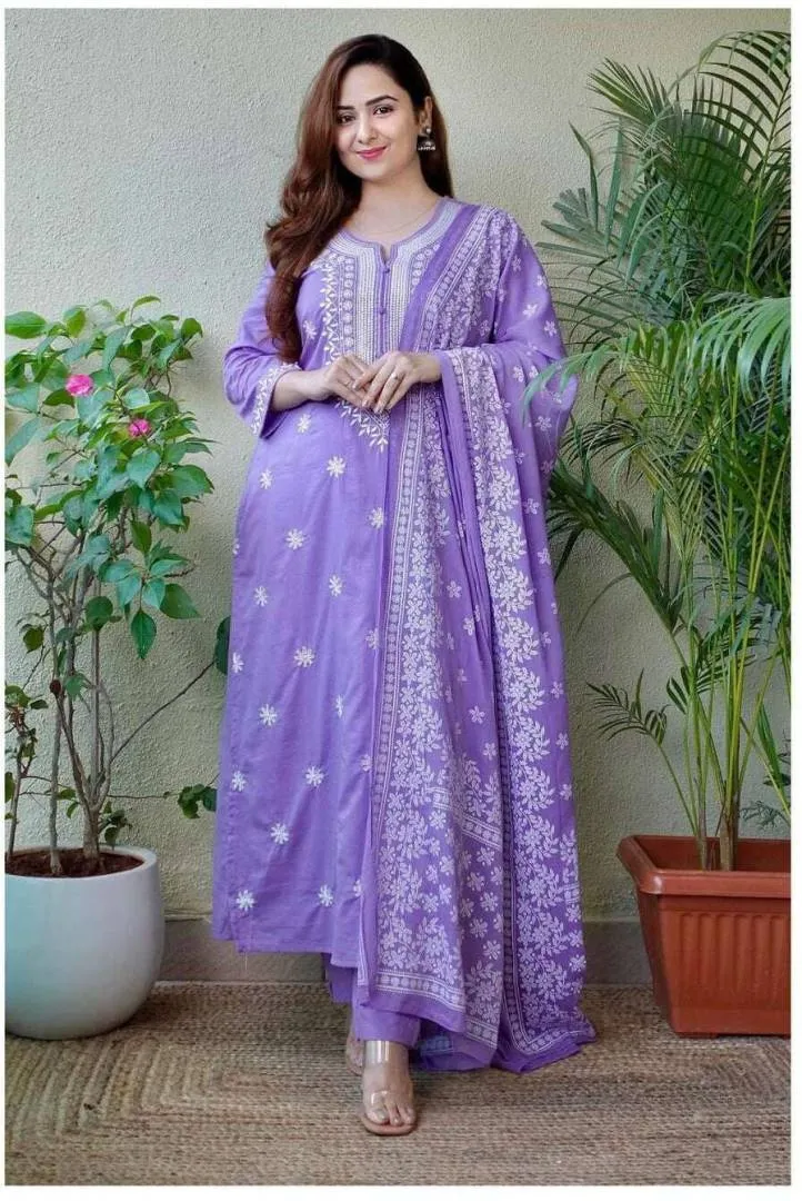 Dhruvi 442 Viscose Embroidery Readymade Salwar Suit