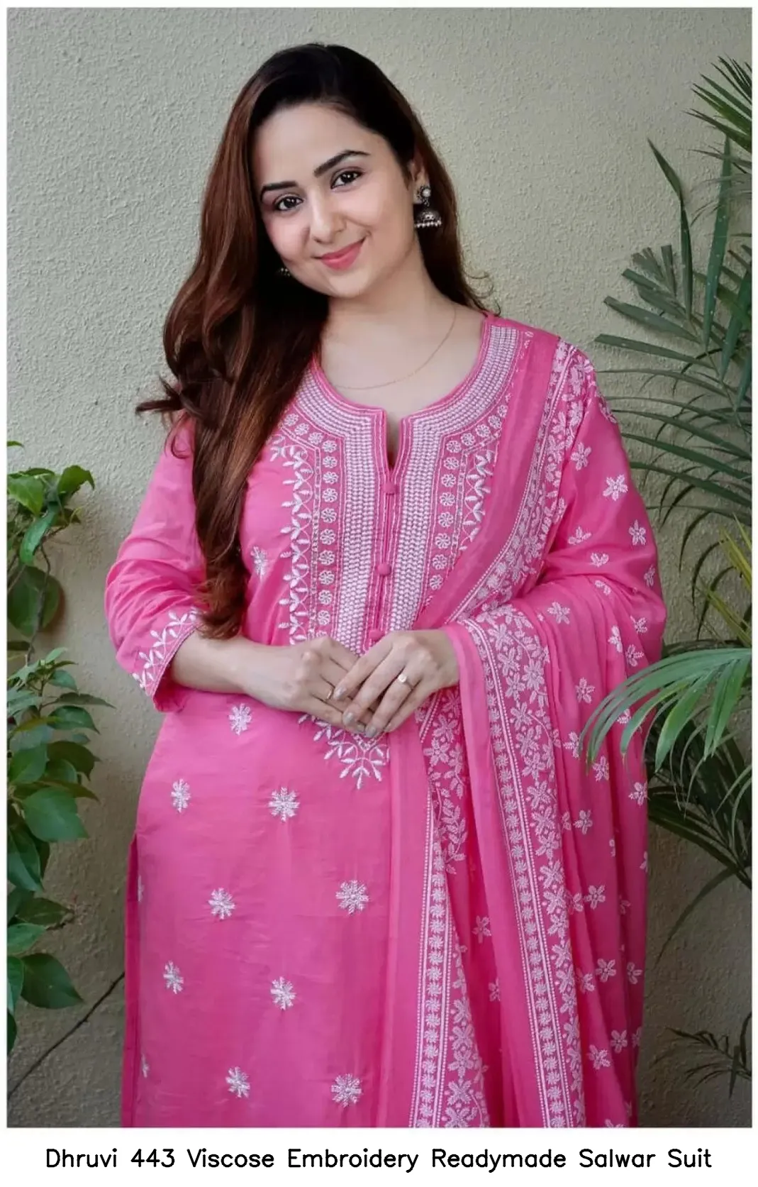 Dhruvi 443 Viscose Embroidery Readymade Salwar Suit — Wholesale Salwar Suits, Dhruvi wholesale from Surat — view 2