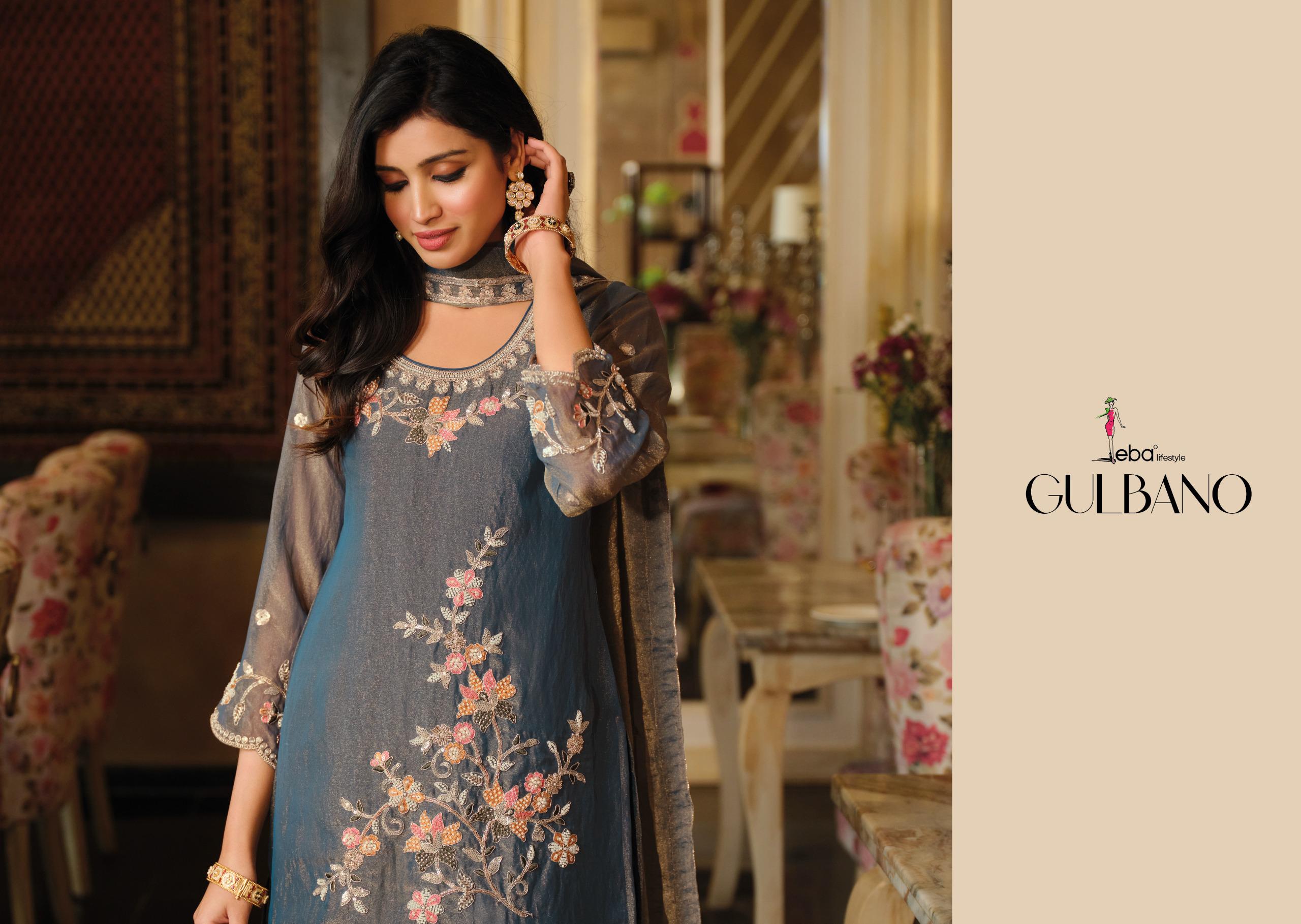 Eba Gulbano Nc Moss With Beads Work Readymade Salwar Suit — Designer Readymade Suits, Eba Lifestyle wholesale from Surat — view 5