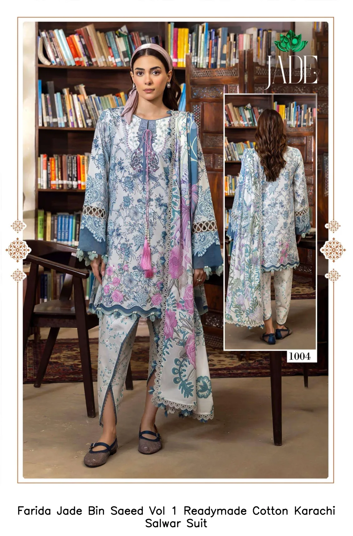 Farida Jade Bin Saeed Vol 1 Readymade Cotton Karachi Salwar Suit — Wholesale Readymade Pakistani Suits, Farida wholesale from Surat — Photo 4