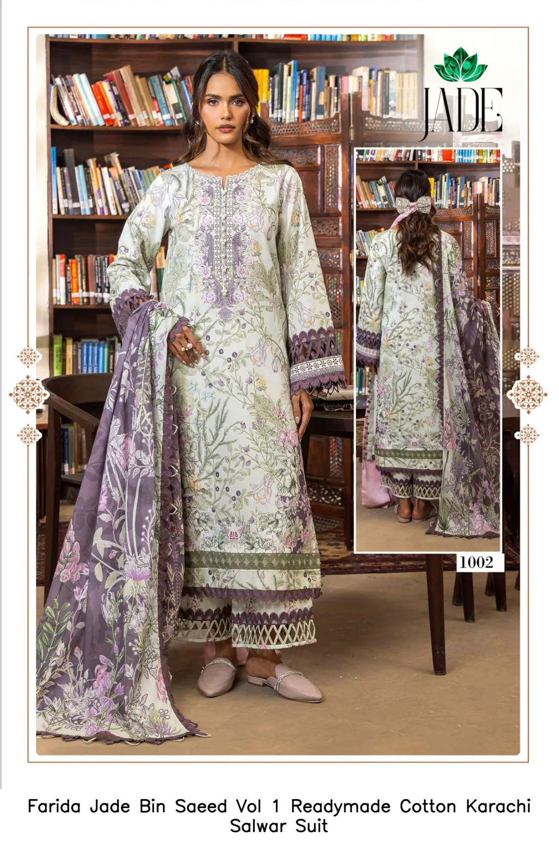 Farida Jade Bin Saeed Vol 1 Readymade Cotton Karachi Salwar Suit — Wholesale Readymade Pakistani Suits, Farida wholesale from Surat — Photo 6