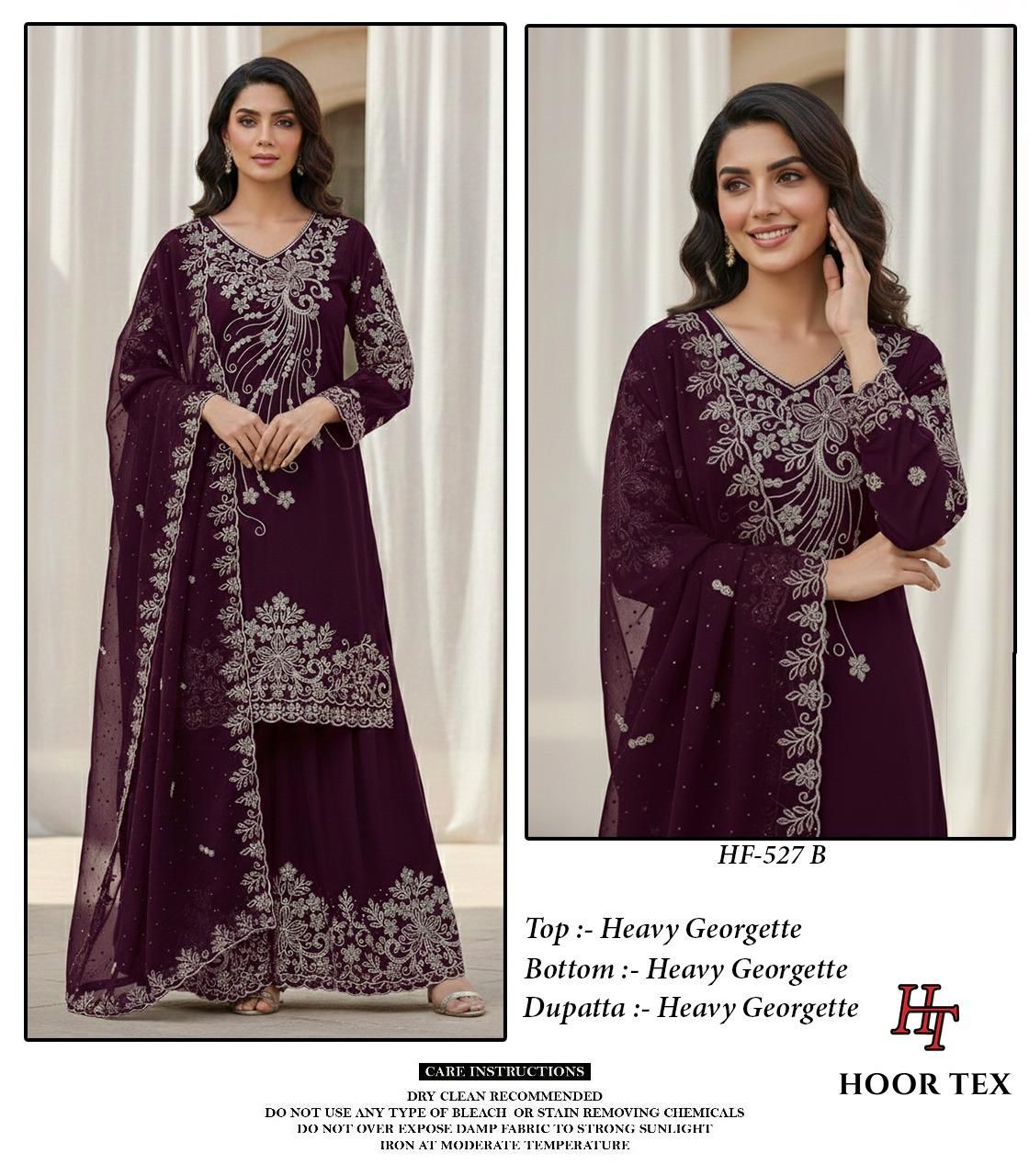Hoor Tex 527 A To D Blooming Georgette Salwar Kameez