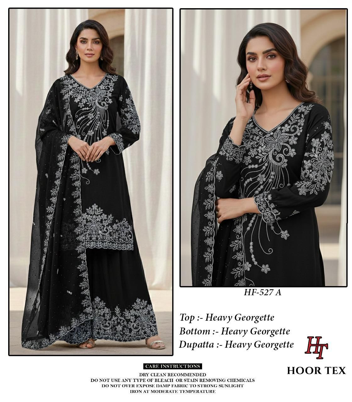 Hoor Tex 527 A To D Blooming Georgette Salwar Kameez — Wholesale Pakistani Suits, MPA wholesale from Surat — view 6