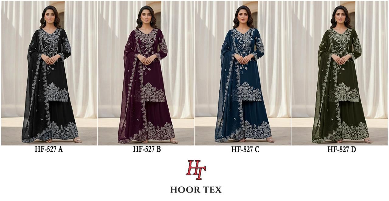 Hoor Tex 527 A To D Blooming Georgette Salwar Kameez — Wholesale Pakistani Suits, MPA wholesale from Surat — view 3