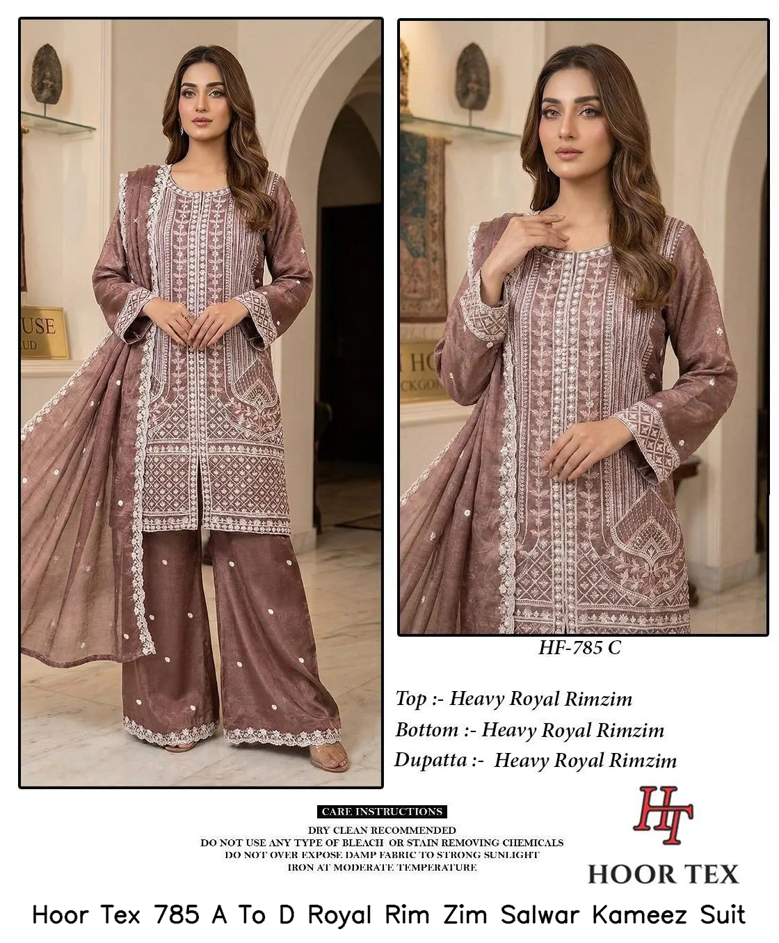 Hoor Tex 785 A To D Royal Rim Zim Salwar Kameez Suit — Wholesale Pakistani Suits, hoor Tex wholesale from Surat — view 4