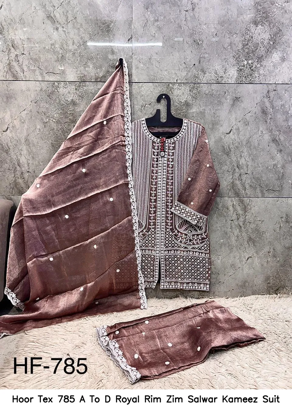 Hoor Tex 785 A To D Royal Rim Zim Salwar Kameez Suit — Wholesale Pakistani Suits, hoor Tex wholesale from Surat — view 7