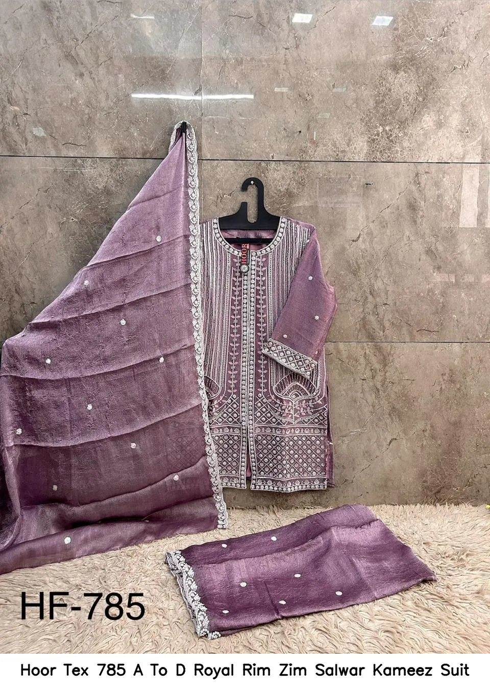Hoor Tex 785 A To D Royal Rim Zim Salwar Kameez Suit — Wholesale Pakistani Suits, hoor Tex wholesale from Surat — view 8