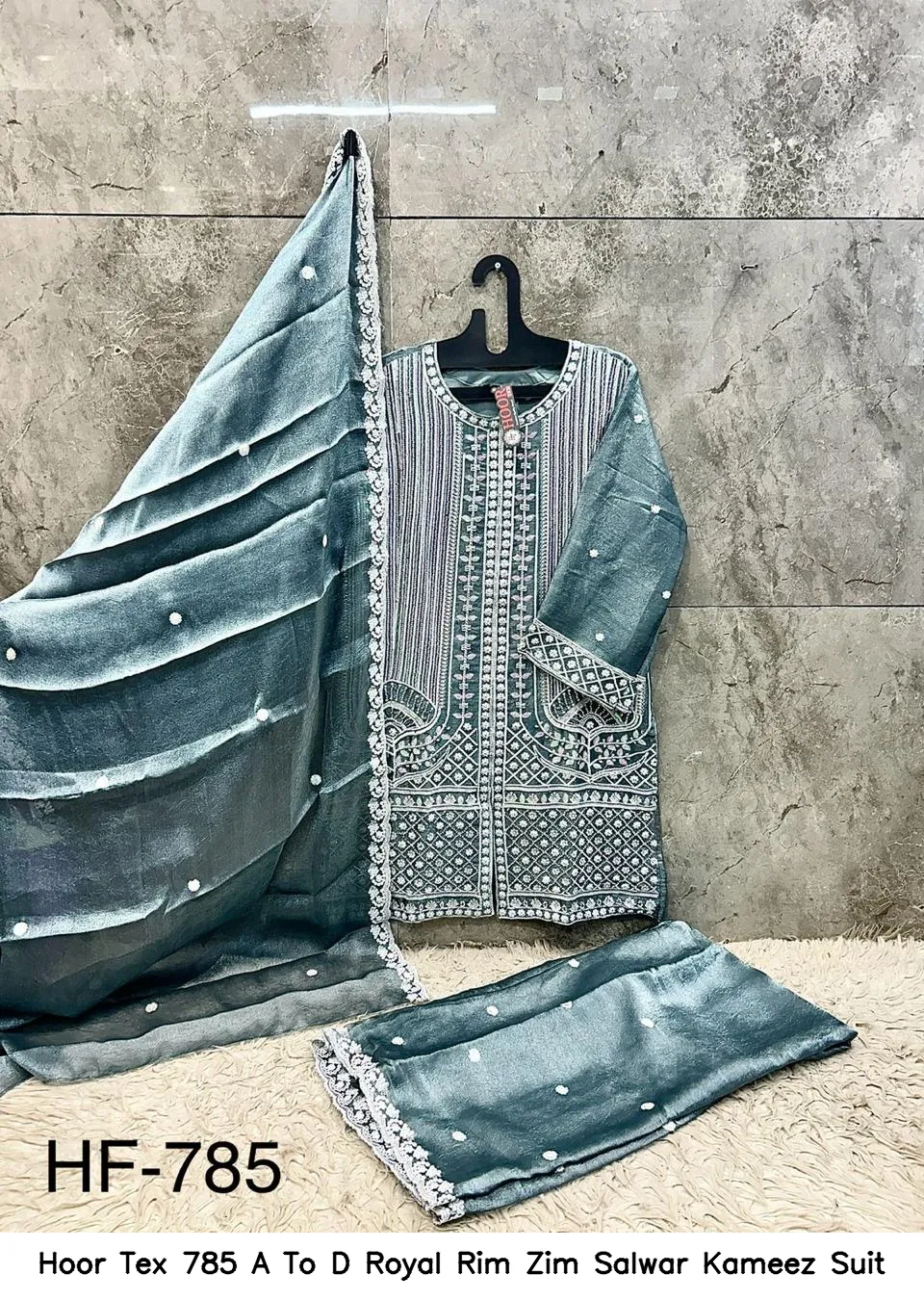 Hoor Tex 785 A To D Royal Rim Zim Salwar Kameez Suit — Wholesale Pakistani Suits, hoor Tex wholesale from Surat — view 9