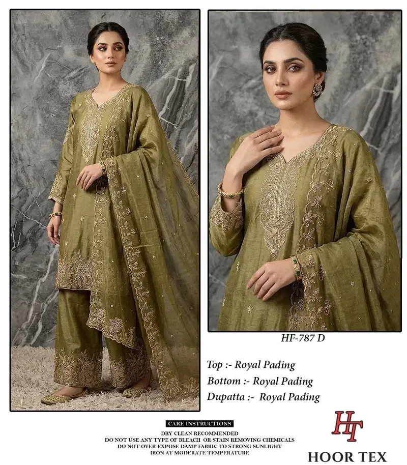 Hoor Tex 787 A To D Royal Pading Salwar Kameez Suit — Wholesale Readymade Pakistani Suits, hoor Tex wholesale from Surat — view 1