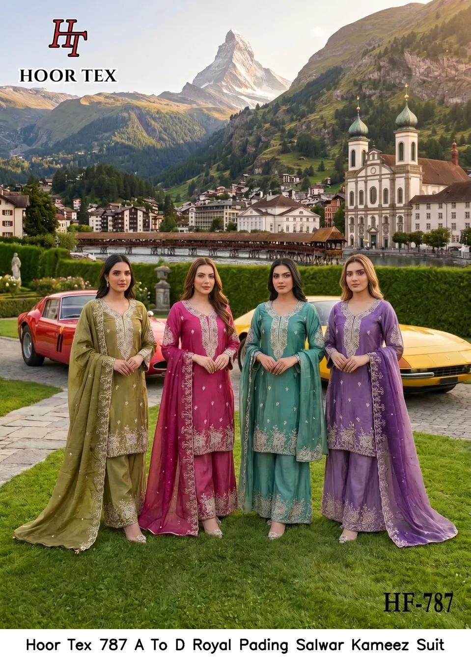 Hoor Tex 787 A To D Royal Pading Salwar Kameez  Suit — Wholesale Readymade Pakistani Suits, hoor Tex wholesale from Surat — view 2