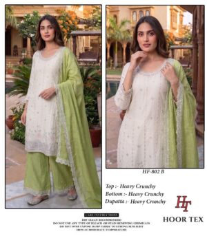Hoor Tex 802 Heavy Embroidered Readymade Salwar Kameez