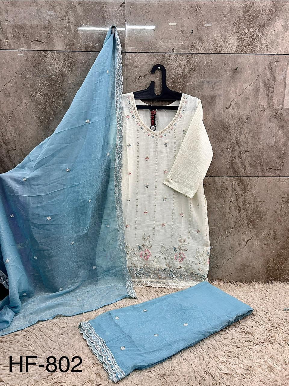 Hoor Tex 802 Heavy Embroidered Readymade Salwar Kameez — Wholesale Pakistani Suits, MPA wholesale from Surat — view 9